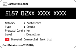 Card Details: 515702