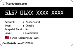 Card Details: 515706