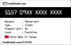 Card Details: 515709