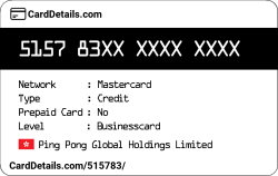 Card Details: 515783
