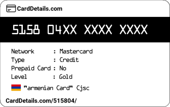 Card Details: 515804