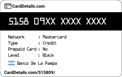 Card Details: 515809