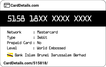 Card Details: 515818