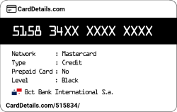 Card Details: 515834