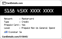 Card Details: 515845