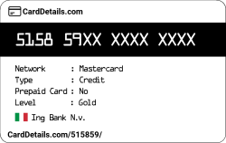 Card Details: 515859