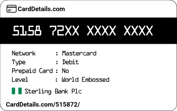 Card Details: 515872