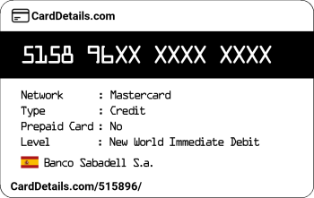 Card Details: 515896