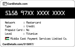 Card Details: 515897