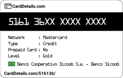 Card Details: 516136
