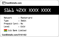 Card Details: 516142