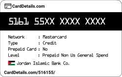 Card Details: 516155