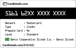 Card Details: 516162