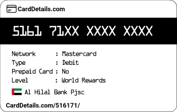 Card Details: 516171