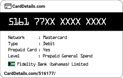 Card Details: 516177