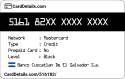 Card Details: 516182