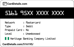Card Details: 516195