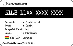 Card Details: 516211