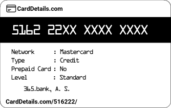 Card Details: 516222