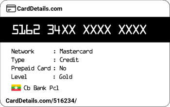 Card Details: 516234