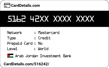 Card Details: 516242