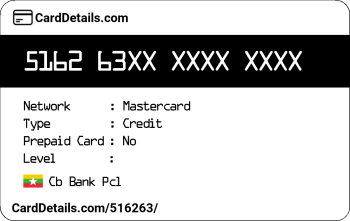 Card Details: 516263