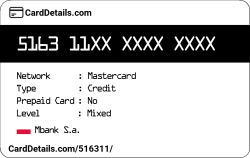 Card Details: 516311
