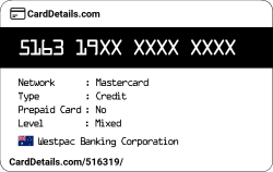 Card Details: 516319