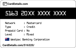 Card Details: 516320