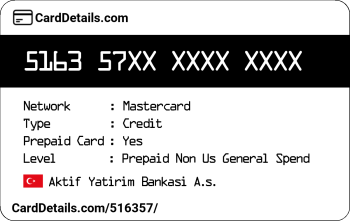 Card Details: 516357