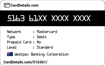 Card Details: 516361