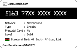 Card Details: 516377