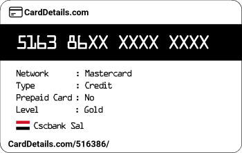 Card Details: 516386