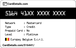 Card Details: 516441
