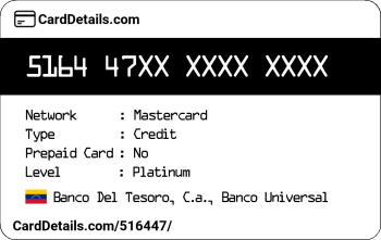 Card Details: 516447