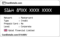 Card Details: 516489