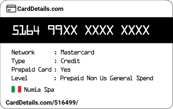 Card Details: 516499