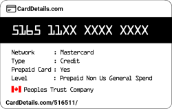 Card Details: 516511