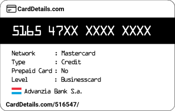 Card Details: 516547