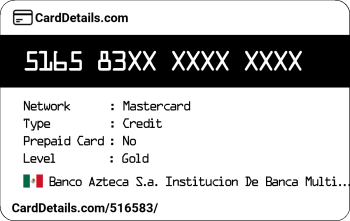 Card Details: 516583
