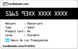 Card Details: 516593