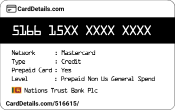 Card Details: 516615