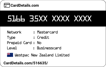 Card Details: 516635