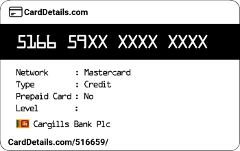 Card Details: 516659