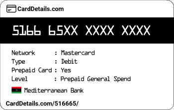 Card Details: 516665