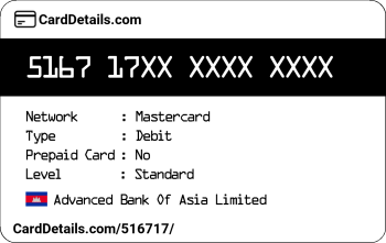 Card Details: 516717