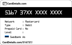 Card Details: 516737