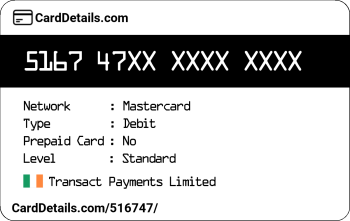 Card Details: 516747