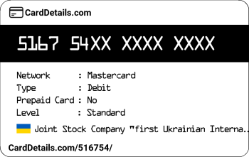 Card Details: 516754