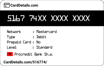Card Details: 516774